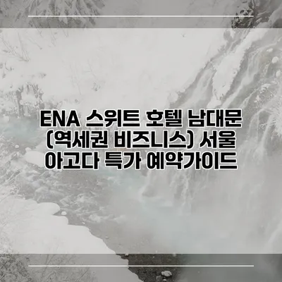 ENA 스위트 호텔 남대문 (역세권 비즈니스) 서울 아고다 특가 예약가이드