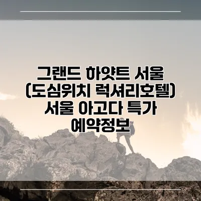 그랜드 하얏트 서울 (도심위치 럭셔리호텔) 서울 아고다 특가 예약정보
