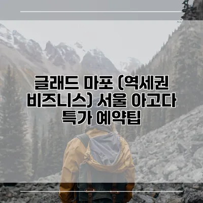 글래드 마포 (역세권 비즈니스) 서울 아고다 특가 예약팁