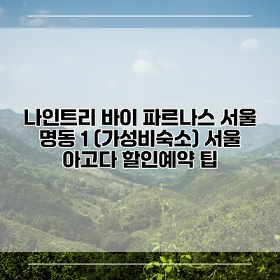 나인트리 바이 파르나스 서울 명동 1 (가성비숙소) 서울 아고다 할인예약 팁