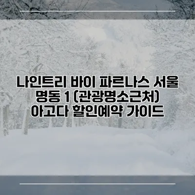 나인트리 바이 파르나스 서울 명동 1 (관광명소근처) 아고다 할인예약 가이드