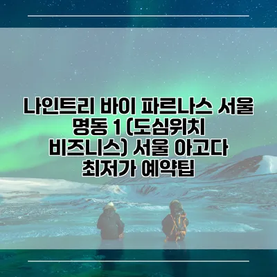나인트리 바이 파르나스 서울 명동 1 (도심위치 비즈니스) 서울 아고다 최저가 예약팁