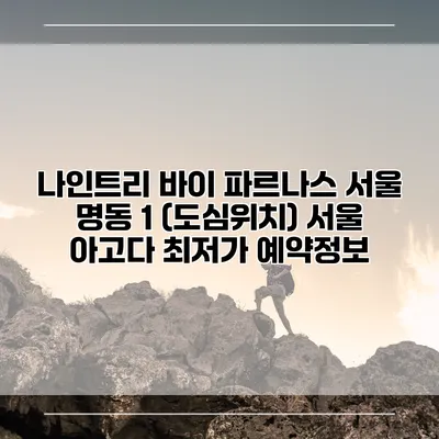나인트리 바이 파르나스 서울 명동 1 (도심위치) 서울 아고다 최저가 예약정보