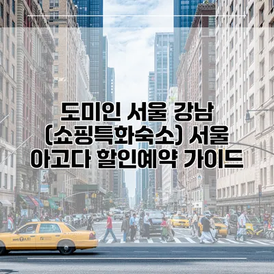 도미인 서울 강남 (쇼핑특화숙소) 서울 아고다 할인예약 가이드