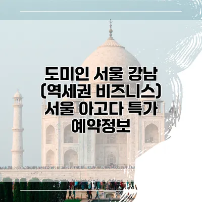도미인 서울 강남 (역세권 비즈니스) 서울 아고다 특가 예약정보