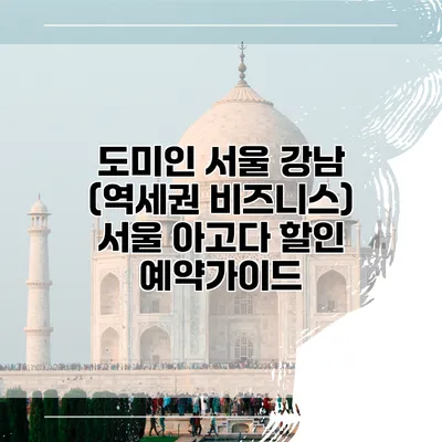 도미인 서울 강남 (역세권 비즈니스) 서울 아고다 할인 예약가이드