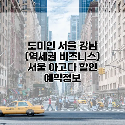 도미인 서울 강남 (역세권 비즈니스) 서울 아고다 할인 예약정보