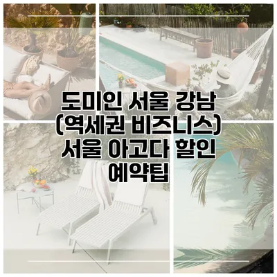 도미인 서울 강남 (역세권 비즈니스) 서울 아고다 할인 예약팁