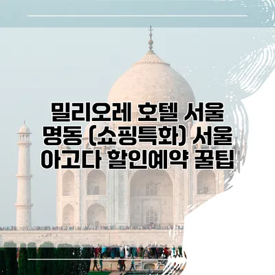 밀리오레 호텔 서울 명동 (쇼핑특화) 서울 아고다 할인예약 꿀팁