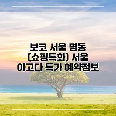 보코 서울 명동 (쇼핑특화) 서울 아고다 특가 예약정보
