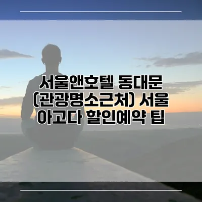 서울앤호텔 동대문 (관광명소근처) 서울 아고다 할인예약 팁
