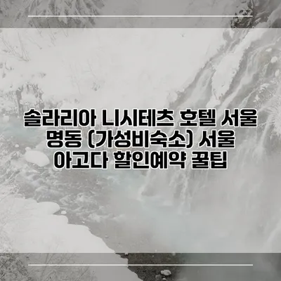 솔라리아 니시테츠 호텔 서울 명동 (가성비숙소) 서울 아고다 할인예약 꿀팁
