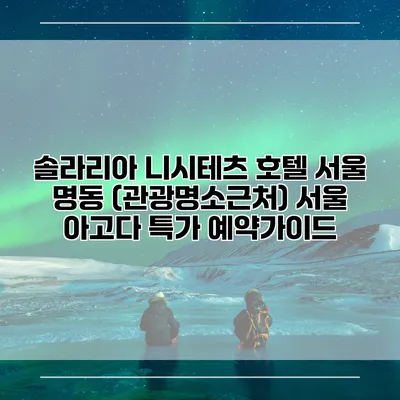솔라리아 니시테츠 호텔 서울 명동 (관광명소근처) 서울 아고다 특가 예약가이드