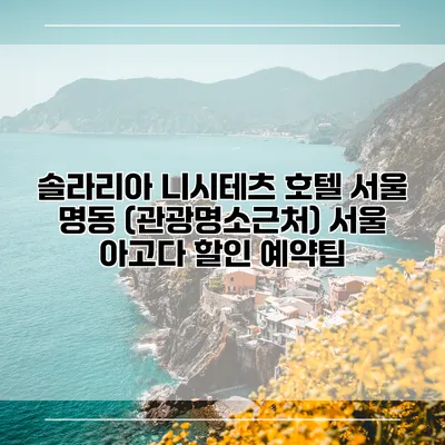 솔라리아 니시테츠 호텔 서울 명동 (관광명소근처) 서울 아고다 할인 예약팁
