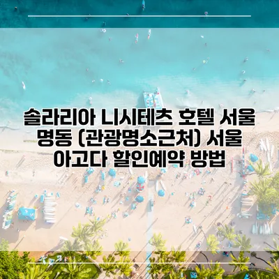 솔라리아 니시테츠 호텔 서울 명동 (관광명소근처) 서울 아고다 할인예약 방법