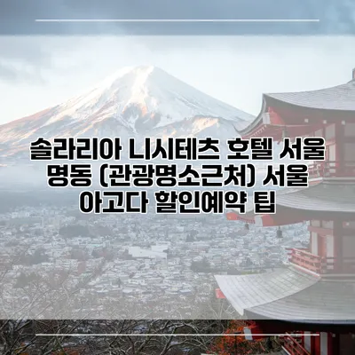 솔라리아 니시테츠 호텔 서울 명동 (관광명소근처) 서울 아고다 할인예약 팁