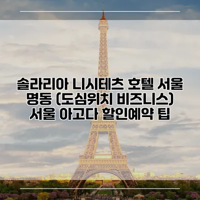 솔라리아 니시테츠 호텔 서울 명동 (도심위치 비즈니스) 서울 아고다 할인예약 팁