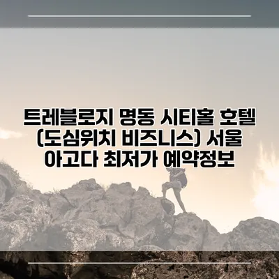 트레블로지 명동 시티홀 호텔 (도심위치 비즈니스) 서울 아고다 최저가 예약정보