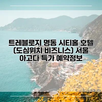 트레블로지 명동 시티홀 호텔 (도심위치 비즈니스) 서울 아고다 특가 예약정보