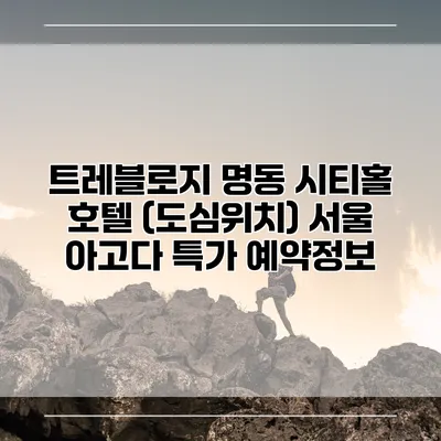 트레블로지 명동 시티홀 호텔 (도심위치) 서울 아고다 특가 예약정보
