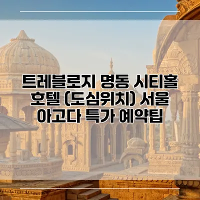 트레블로지 명동 시티홀 호텔 (도심위치) 서울 아고다 특가 예약팁