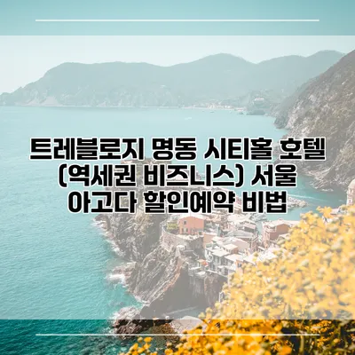트레블로지 명동 시티홀 호텔 (역세권 비즈니스) 서울 아고다 할인예약 비법