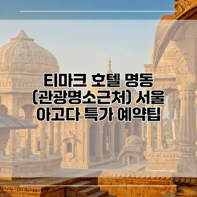 티마크 호텔 명동 (관광명소근처) 서울 아고다 특가 예약팁