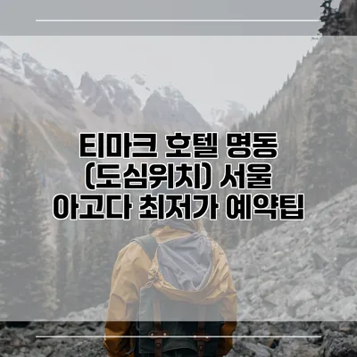 티마크 호텔 명동 (도심위치) 서울 아고다 최저가 예약팁