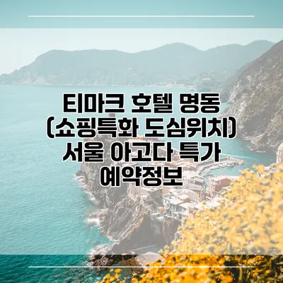 티마크 호텔 명동 (쇼핑특화 도심위치) 서울 아고다 특가 예약정보