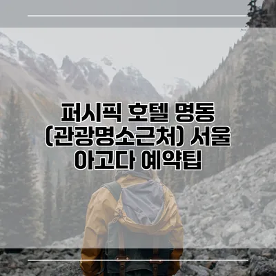 퍼시픽 호텔 명동 (관광명소근처) 서울 아고다 예약팁