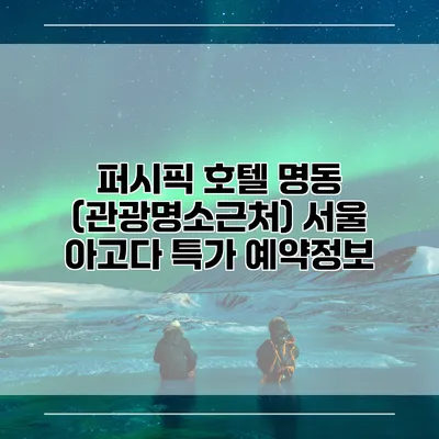 퍼시픽 호텔 명동 (관광명소근처) 서울 아고다 특가 예약정보