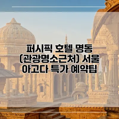 퍼시픽 호텔 명동 (관광명소근처) 서울 아고다 특가 예약팁