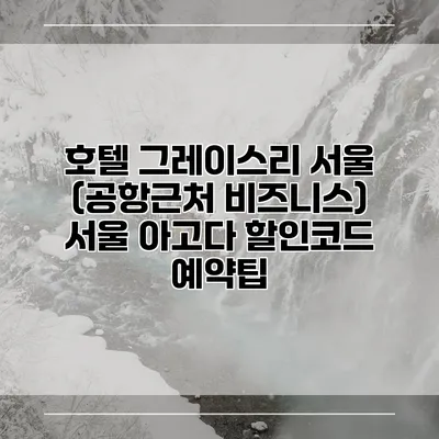 호텔 그레이스리 서울 (공항근처 비즈니스) 서울 아고다 할인코드 예약팁