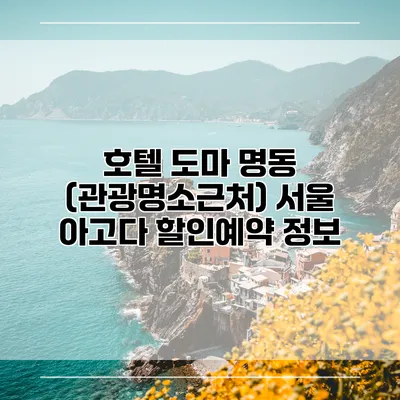 호텔 도마 명동 (관광명소근처) 서울 아고다 할인예약 정보