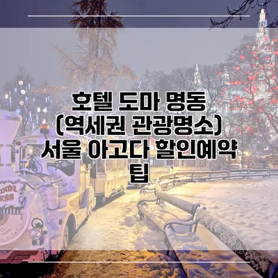 호텔 도마 명동 (역세권 관광명소) 서울 아고다 할인예약 팁
