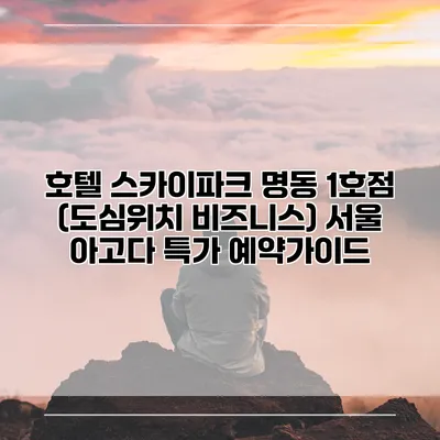 호텔 스카이파크 명동 1호점 (도심위치 비즈니스) 서울 아고다 특가 예약가이드