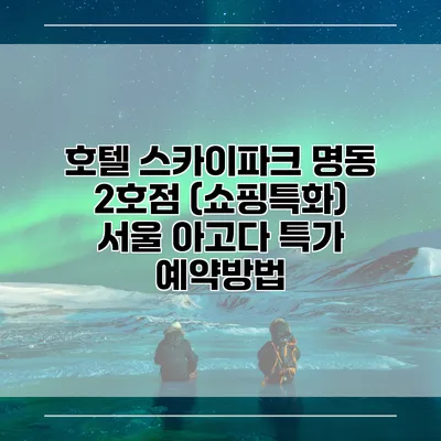 호텔 스카이파크 명동 2호점 (쇼핑특화) 서울 아고다 특가 예약방법