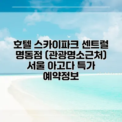 호텔 스카이파크 센트럴 명동점 (관광명소근처) 서울 아고다 특가 예약정보