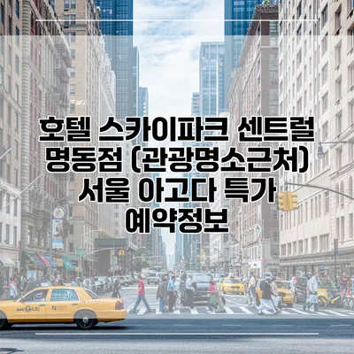 호텔 스카이파크 센트럴 명동점 (관광명소근처) 서울 아고다 특가 예약정보