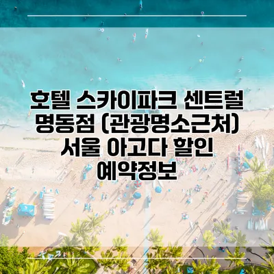 호텔 스카이파크 센트럴 명동점 (관광명소근처) 서울 아고다 할인 예약정보