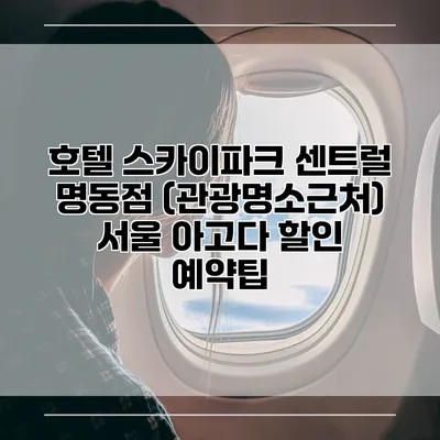 호텔 스카이파크 센트럴 명동점 (관광명소근처) 서울 아고다 할인 예약팁