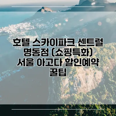 호텔 스카이파크 센트럴 명동점 (쇼핑특화) 서울 아고다 할인예약 꿀팁