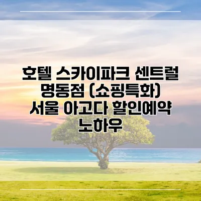 호텔 스카이파크 센트럴 명동점 (쇼핑특화) 서울 아고다 할인예약 노하우