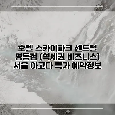 호텔 스카이파크 센트럴 명동점 (역세권 비즈니스) 서울 아고다 특가 예약정보