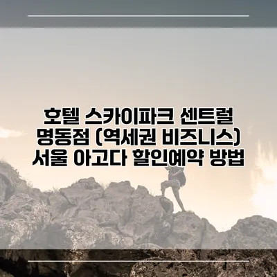 호텔 스카이파크 센트럴 명동점 (역세권 비즈니스) 서울 아고다 할인예약 방법